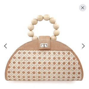 Super cute, woven rattan bag with Crossbody strap-LIKE NEW CONDITION